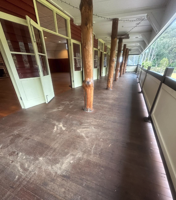 Timber Deck Before Sanding