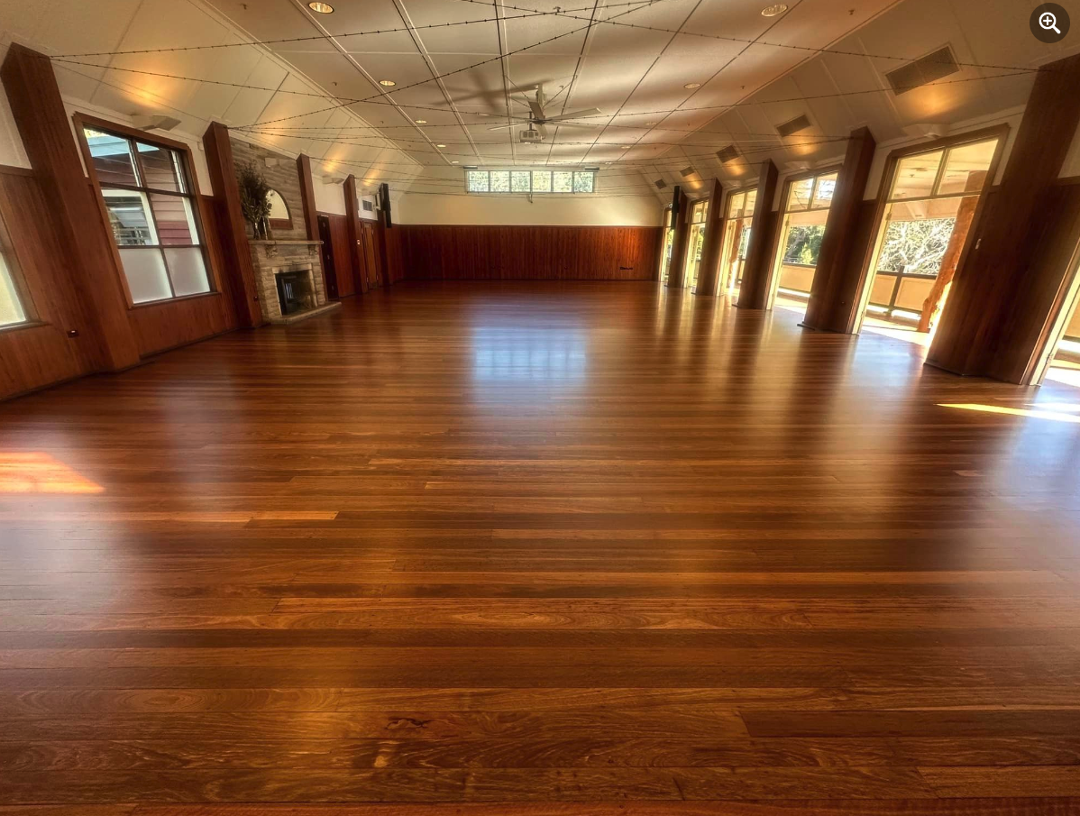 A clean, shiny heritage floor after a polishing service.